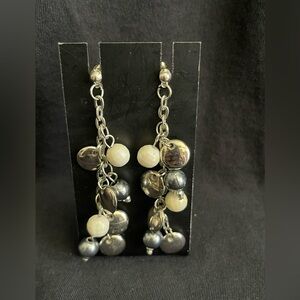 Fun silver tone earrings
